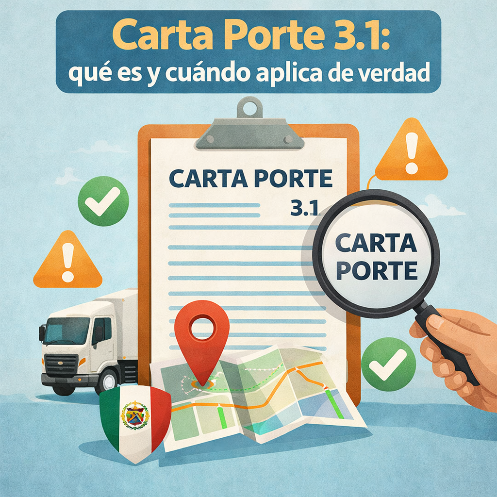 Entiende en minutos cuándo necesitas CFDI con Complemento Carta Porte 3.1 y por qué no es “opcional”.