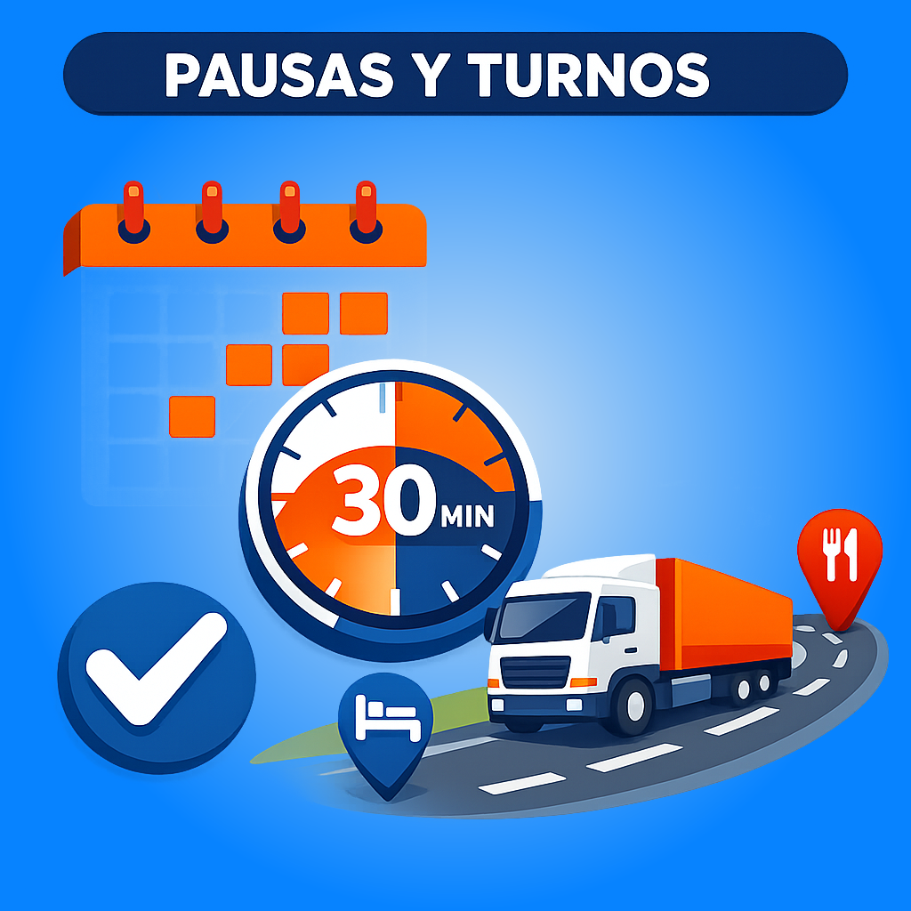 Planeación simple de pausas evita incumplimiento y reduce fatiga en ruta.