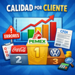 Auditoría por cliente: ranking de “quién manda peor la info”