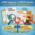CFDI Ingreso vs CFDI Traslado con Carta Porte: cómo elegir bien