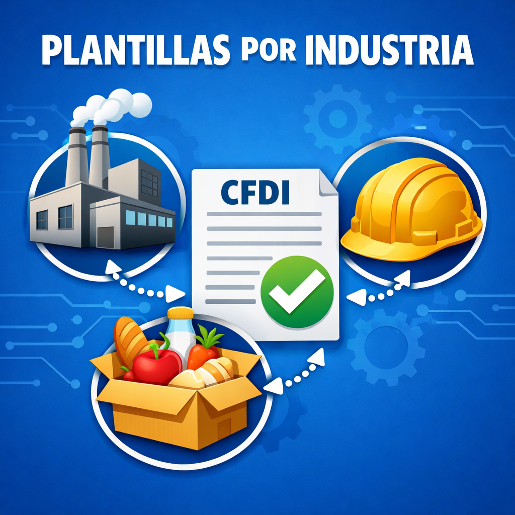 Plantillas por industria: manufactura, alimentos, construcción (y por qué conviene)